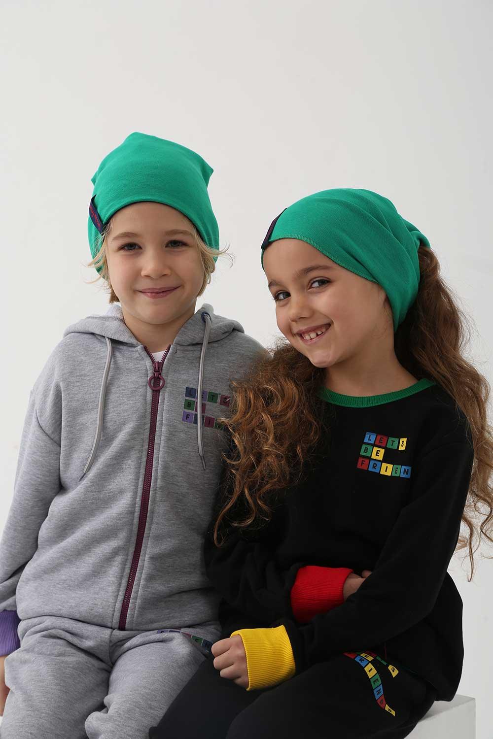 Let's Be Friends-Sweatshirt - Siyah-Sweatshirts & Hoodies-3-Milagron.com