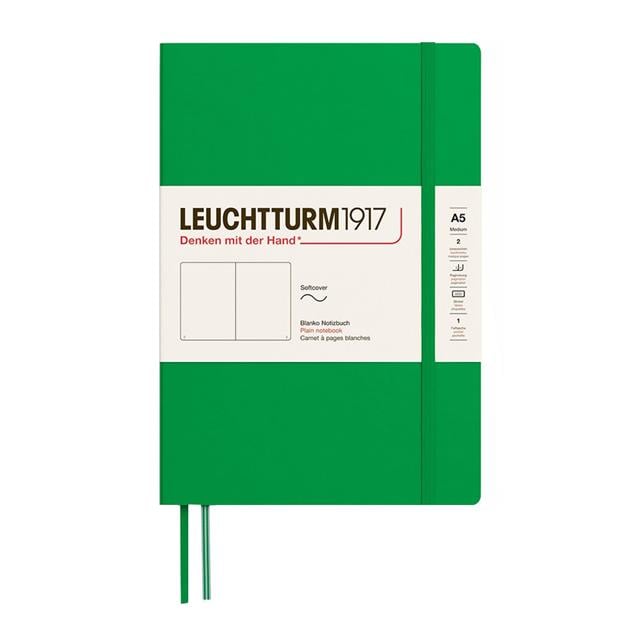 Leuchtturm 1917-2025 Colors Orta Boy (A5), Sert Kapak, 251 Sayfa, Çizgili Defter Spring Leaf 372194-Defter-1-Milagron.com