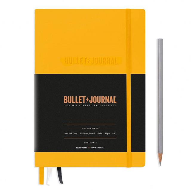 Leuchtturm 1917-Leuchtturm1917 X Bullet Journal Limited Edition Sert Kapak A5 Noktalı Defter Yellow24 371205-Noktalı-1-Milagron.com