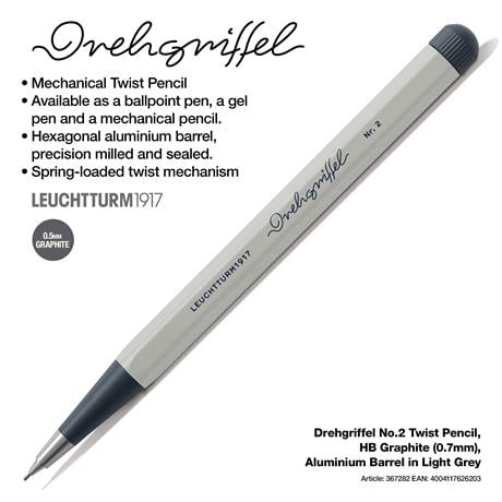Leuchtturm 1917-Drehgriffel Nr. 2 Mekanik Uçlu Kalem 0.7 Mm Light Grey 367282-Mekanik Uçlu Kalem-2-Milagron.com