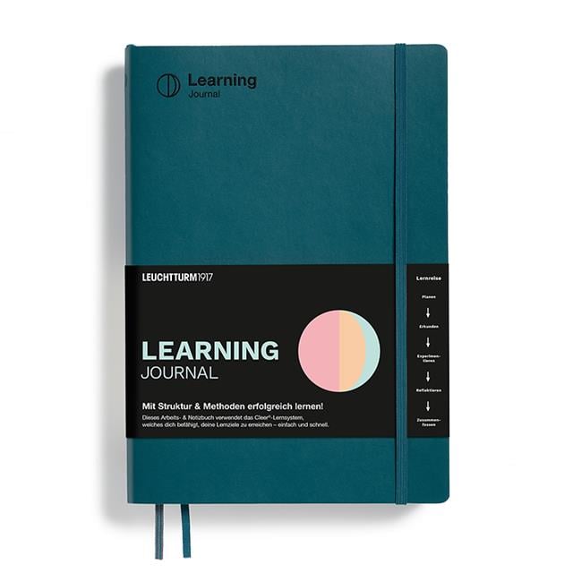 Leuchtturm 1917-Leuchttrum 1917 Learning Journal Composition (B5), Flexcover, Pacific Green, Almanca 367500-Noktalı-1-Milagron.com