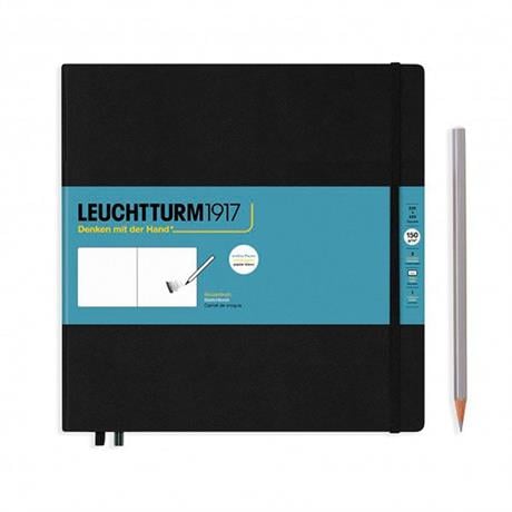 Leuchtturm 1917-Leuchttrumm 1917 Sketchbook Square Sert Kapak 150 Gr Eskiz Defteri Black 362358-Çizgisiz (Düz)-1-Milagron.com
