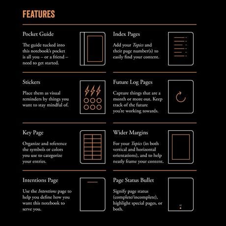 Leuchtturm 1917-Leuchtturm 1917 Bullet Journal Edition 2 A5 Sert Kapak 240 Noktalı Sayfalar Siyah 363572-Defter-2-Milagron.com