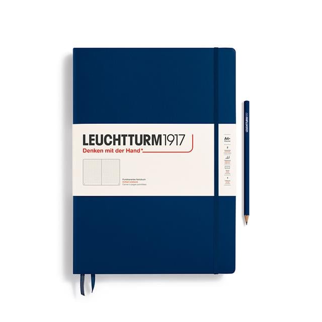 Leuchtturm 1917-Leuchtturm1917 Master Classic A4+ Noktalı Defter Navy 359869-Noktalı-1-Milagron.com