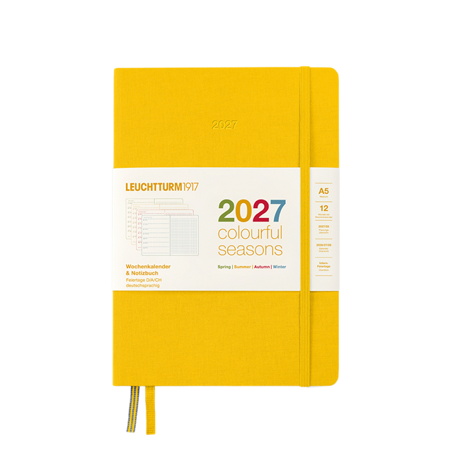 Leuchtturm1917 Planner 2027 - 12M Colourful Seasons Haftalık Planner & Notebook Medium A5 2027 Noktalı İNgilizce 400369 - ÖnsiPariŞ