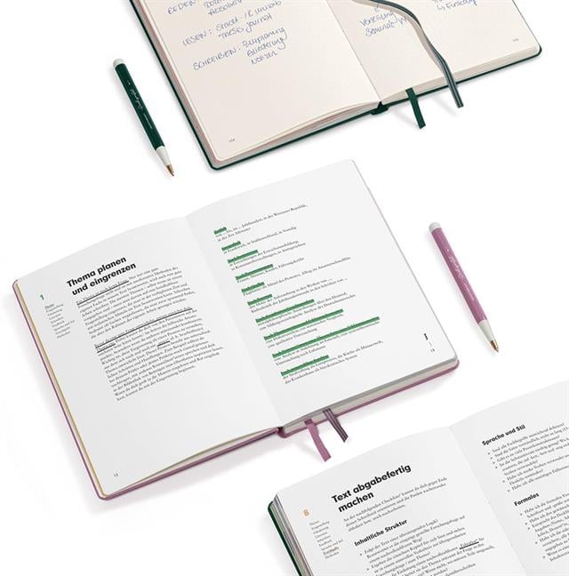 Leuchtturm 1917-Leuchtturm1917 Thesis Journal Medium (A5), Sert Kapak, Dusty Rose, Almanca 369202-Özel Defterler-2-Milagron.com