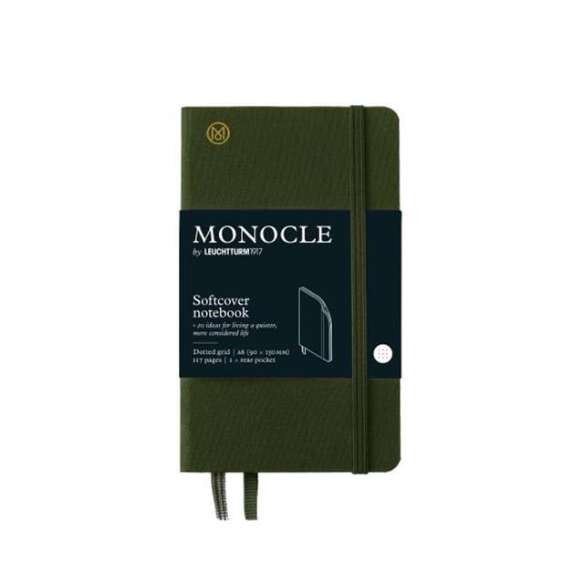 Leuchtturm 1917-Leuchtturm1917 X Monocle Limited Edition Defter A6, Sert Kapak, 192 Noktalı Sayfa Olive 369725-Noktalı-1-Milagron.com