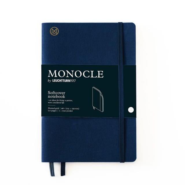 Leuchtturm 1917-Leuchtturm1917 X Monocle Limited Edition Defter B6, Yumuşak Kapak, 128 Noktalı Sayfa Navy 363361-Noktalı-1-Milagron.com