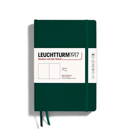 Leuchtturm 1917-Medium(a5) Yumuşak Kapak, Noktalı, 123 Numaralandırılmış Sayfa Defter Forest Green 367269-Defter-1-Milagron.com