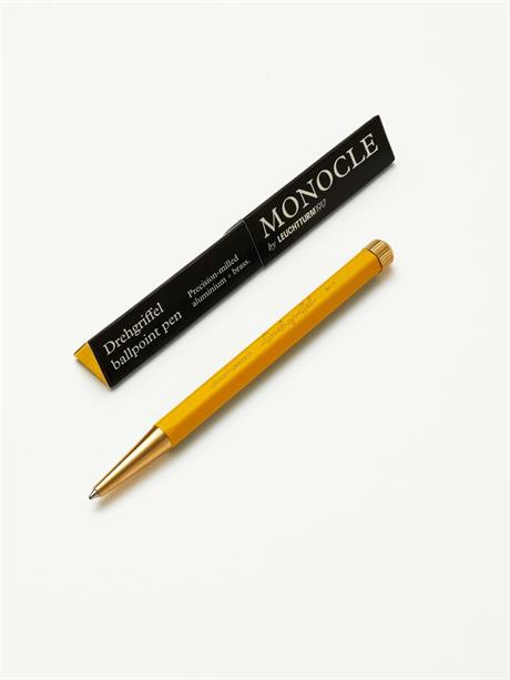 Leuchtturm 1917-Leuchtturm 1917 X Monocle Drehgriffel Tükenmez Kalem Sarı 363382-Tükenmez Kalem-2-Milagron.com