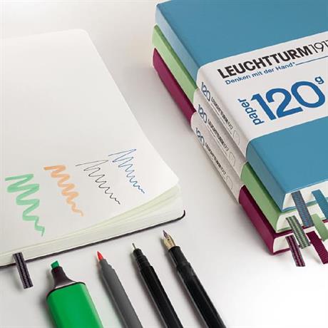 Leuchtturm 1917-Leuchttrum 1917 Superior Paper Edition 120 G/M² Sert Kapak, A5, Noktalı Forest Green 370341-Noktalı-2-Milagron.com