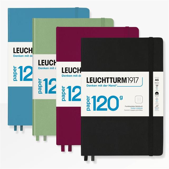 Leuchtturm 1917-Leuchttrum 1917 Superior Paper Edition 120 G/M² Sert Kapak, A5, Noktalı Mint Green 370344-Noktalı-7-Milagron.com