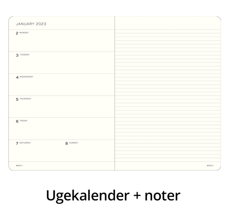 Leuchtturm 1917-Leuchtturm1917 Weekly Planner & Notebook 18 Months 2024 2025 Medium Sky 370717-Çizgisiz (Düz)-5-Milagron.com