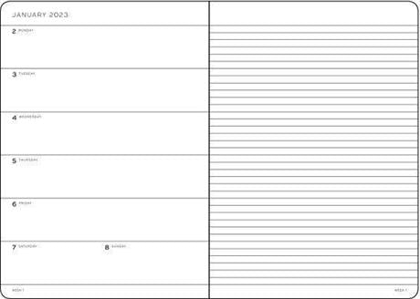 Leuchtturm 1917-Leuchtturm1917 Weekly Planner & Notebook 18 Months 2024 2025 Medium Sky 370717-Çizgisiz (Düz)-6-Milagron.com