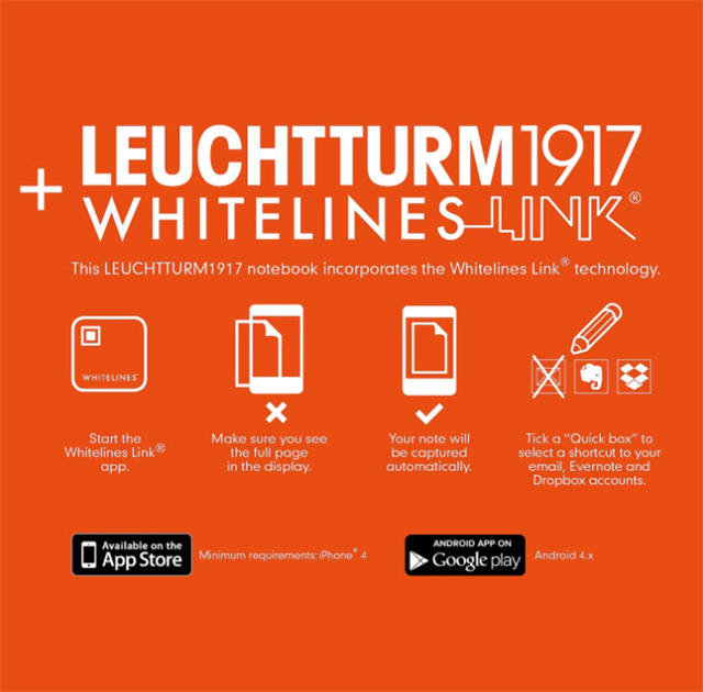 Leuchtturm 1917-Leuchttrum1917 X White Lines Links Limited Edition Dijital Defter Master Slim (A4+) 60 Sayfa çizgili Sert Kapak Defter 345313-Çizgili-14-Milagron.com