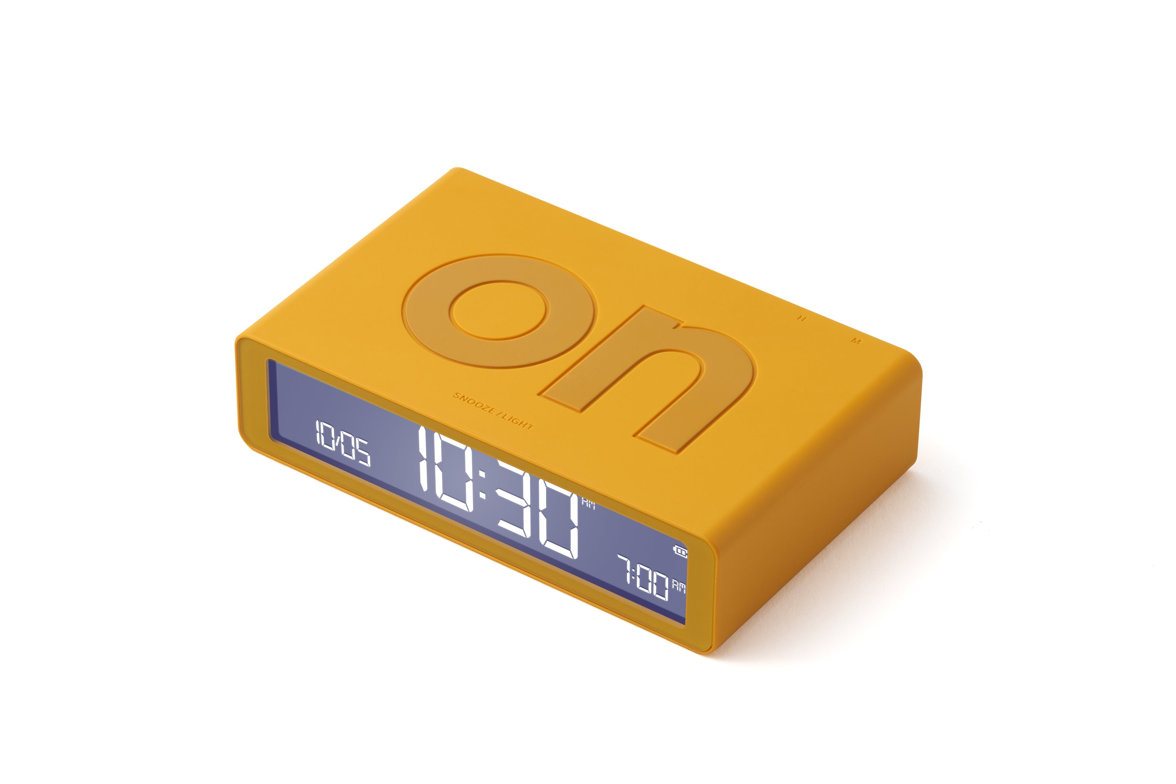 Lexon-Lexon Flip Klasik Şarj Edilebilir Alarm Saat Sarı-Alarm Saatler-2-Milagron.com
