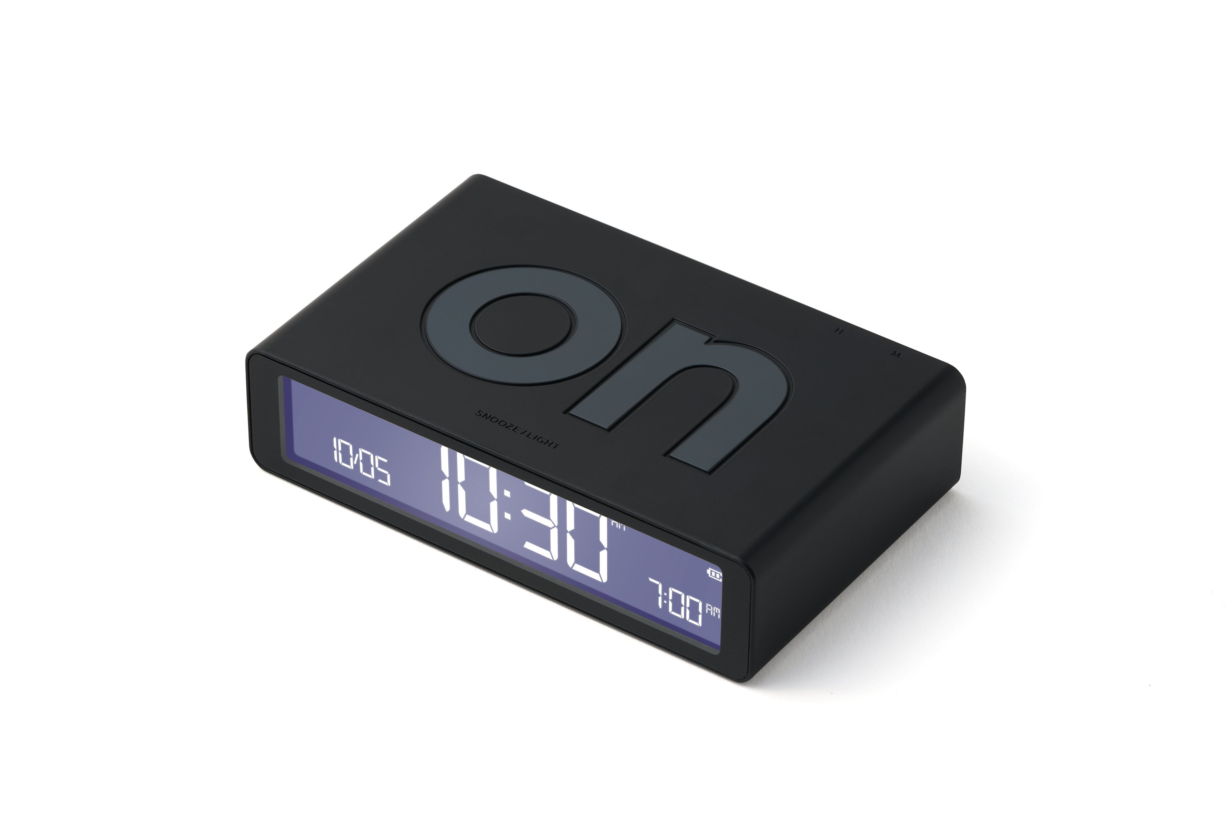 Lexon-Lexon Flip Klasik Şarj Edilebilir Alarm Saat Siyah-Alarm Saatler-1-Milagron.com