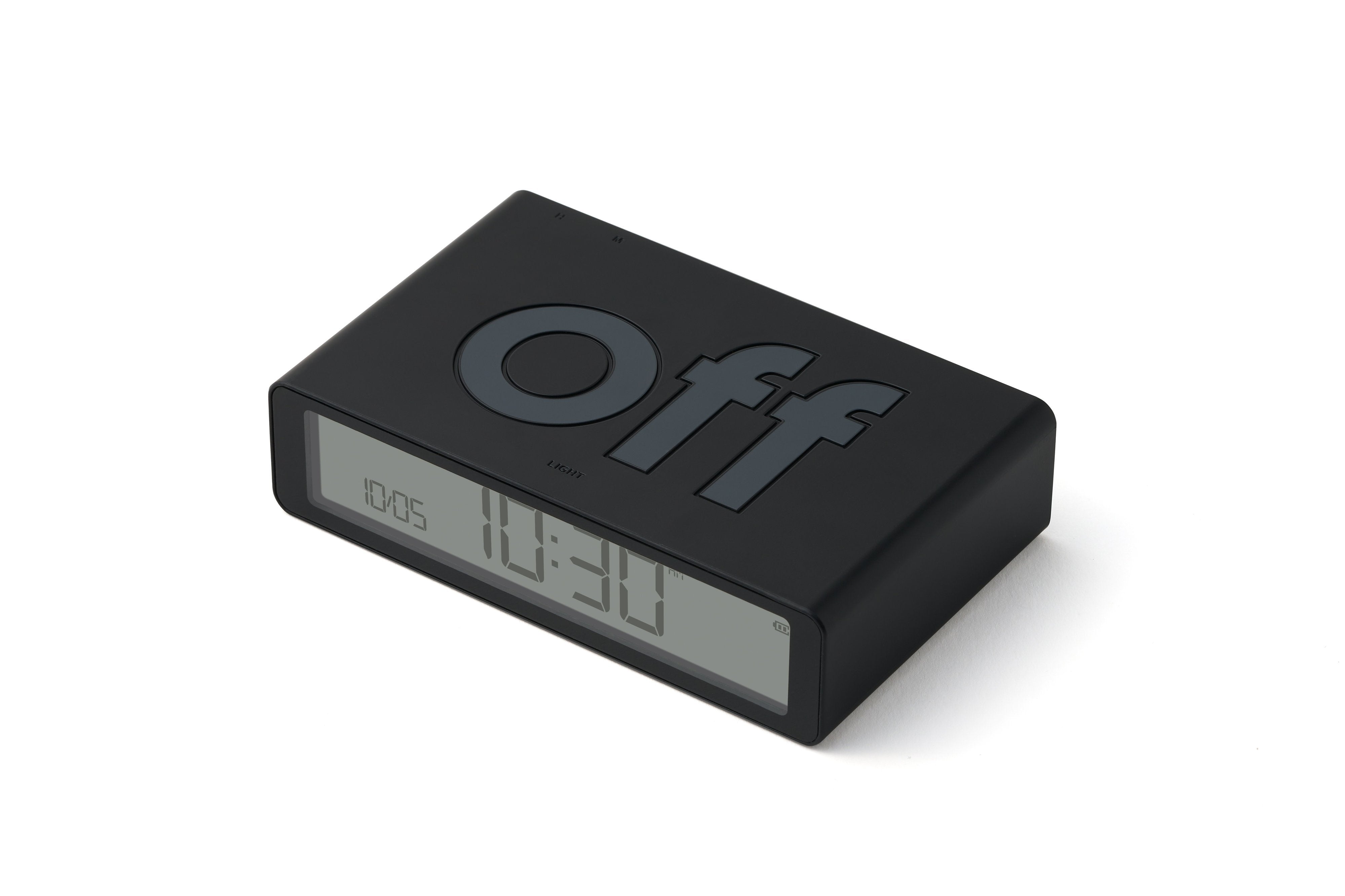Lexon-Lexon Flip Klasik Şarj Edilebilir Alarm Saat Siyah-Alarm Saatler-2-Milagron.com