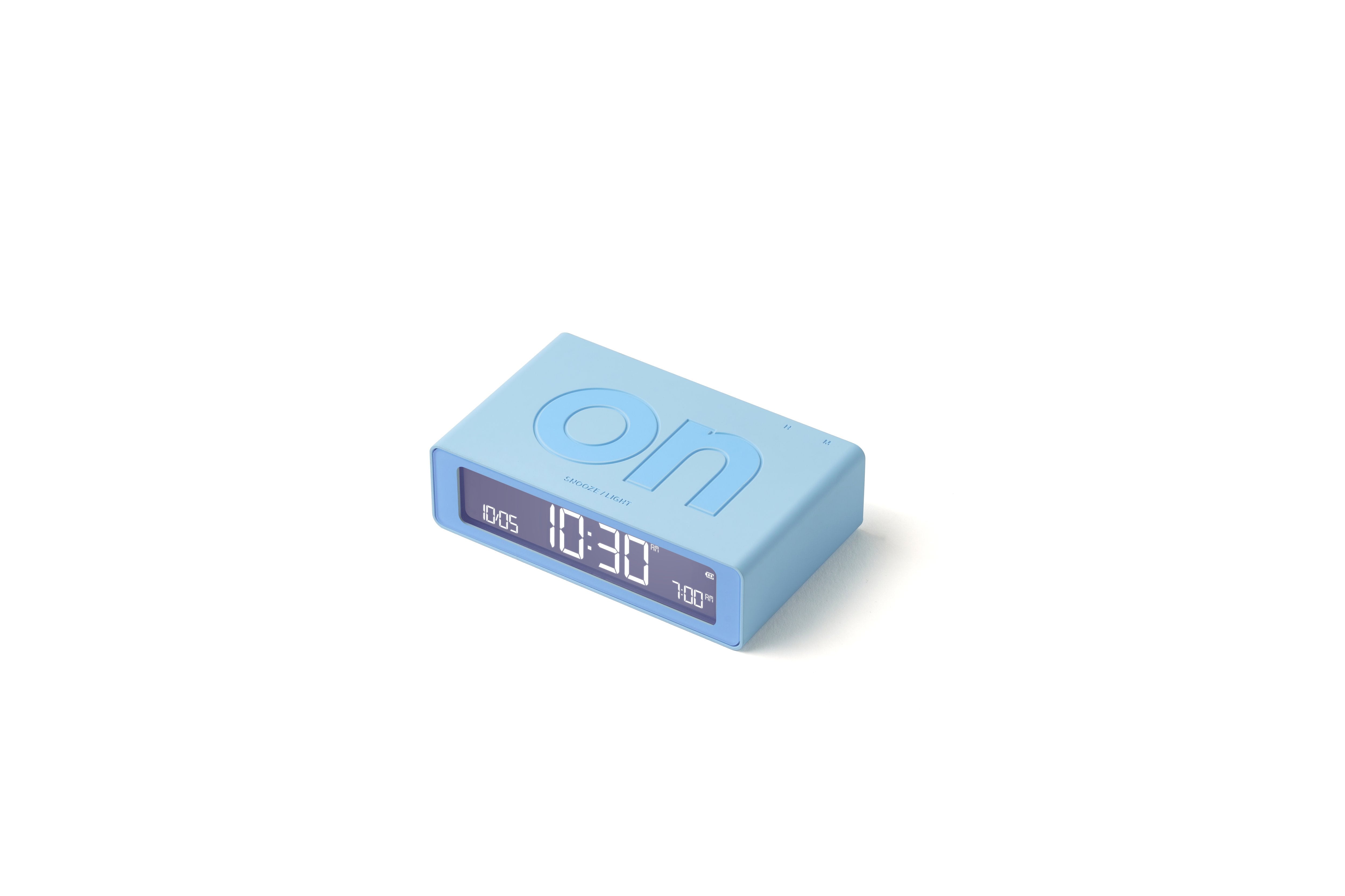 Lexon-Lexon Flip Mini Şarj Edilebilir Alarm Saat Açık Mavi-Alarm Saatler-1-Milagron.com