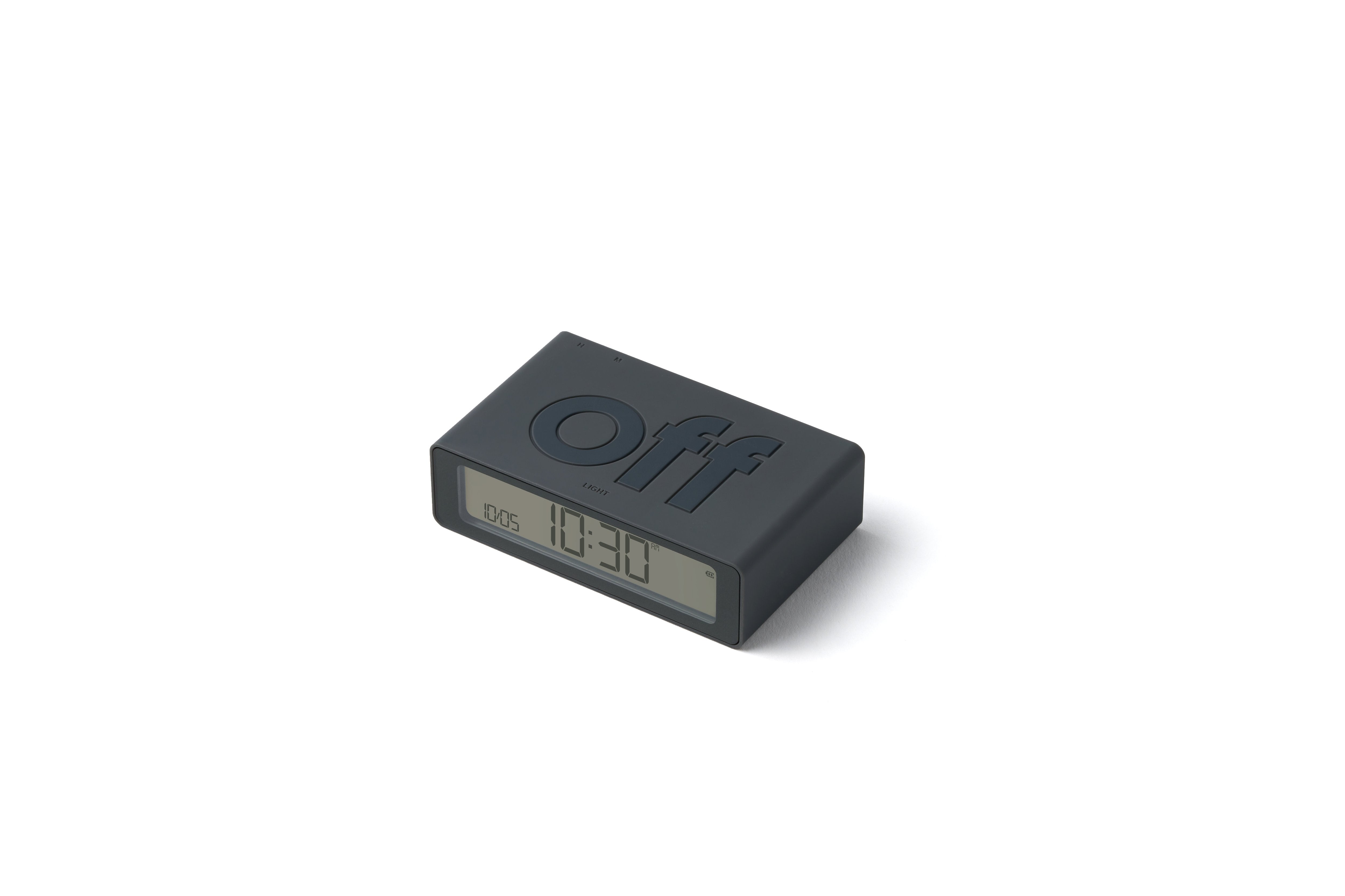 Lexon-Lexon Flip Mini Şarj Edilebilir Alarm Saat Koyu Gri-Alarm Saatler-1-Milagron.com