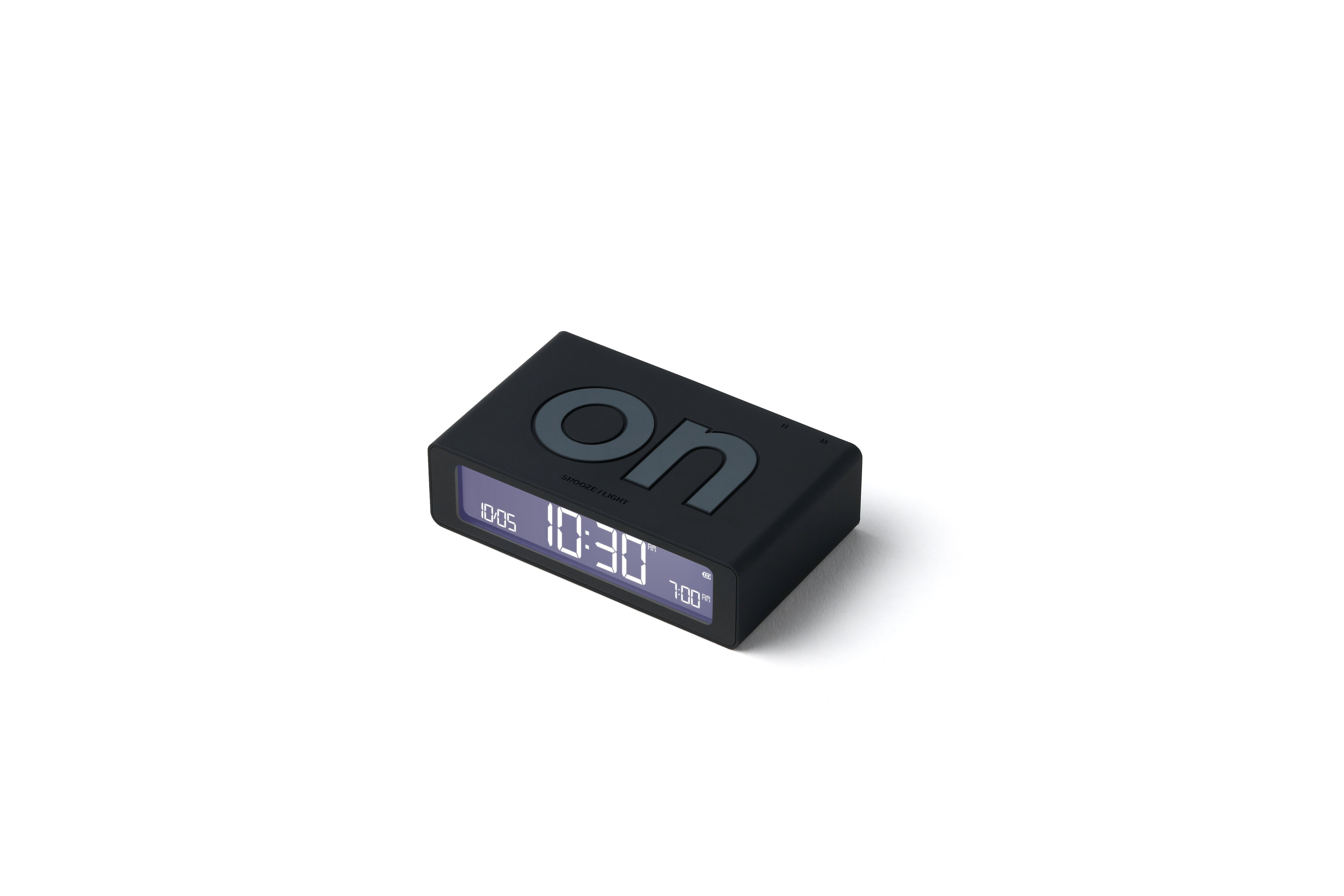 Lexon-Lexon Flip Mini Şarj Edilebilir Alarm Saat Siyah-Alarm Saatler-1-Milagron.com
