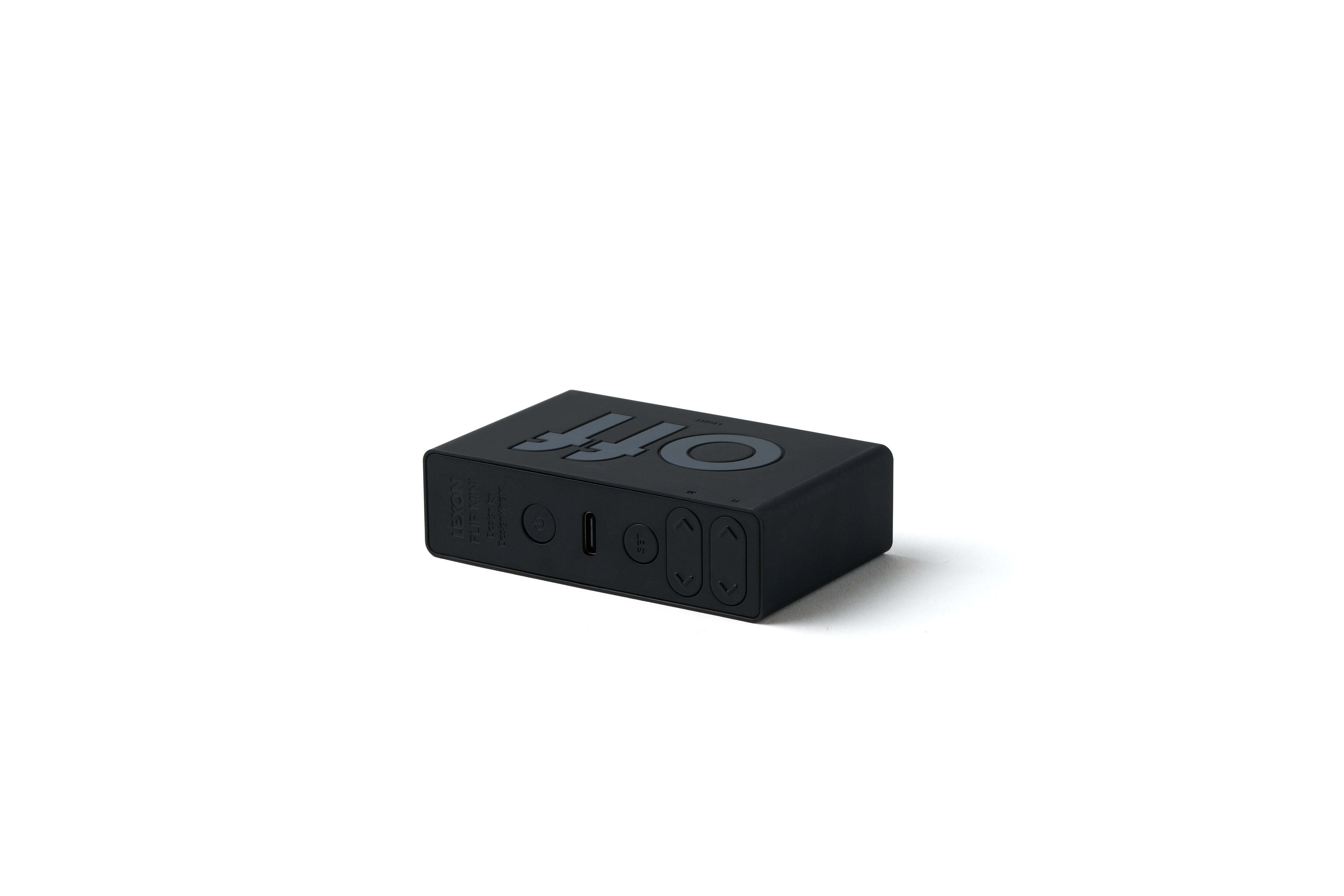 Lexon-Lexon Flip Mini Şarj Edilebilir Alarm Saat Siyah-Alarm Saatler-2-Milagron.com