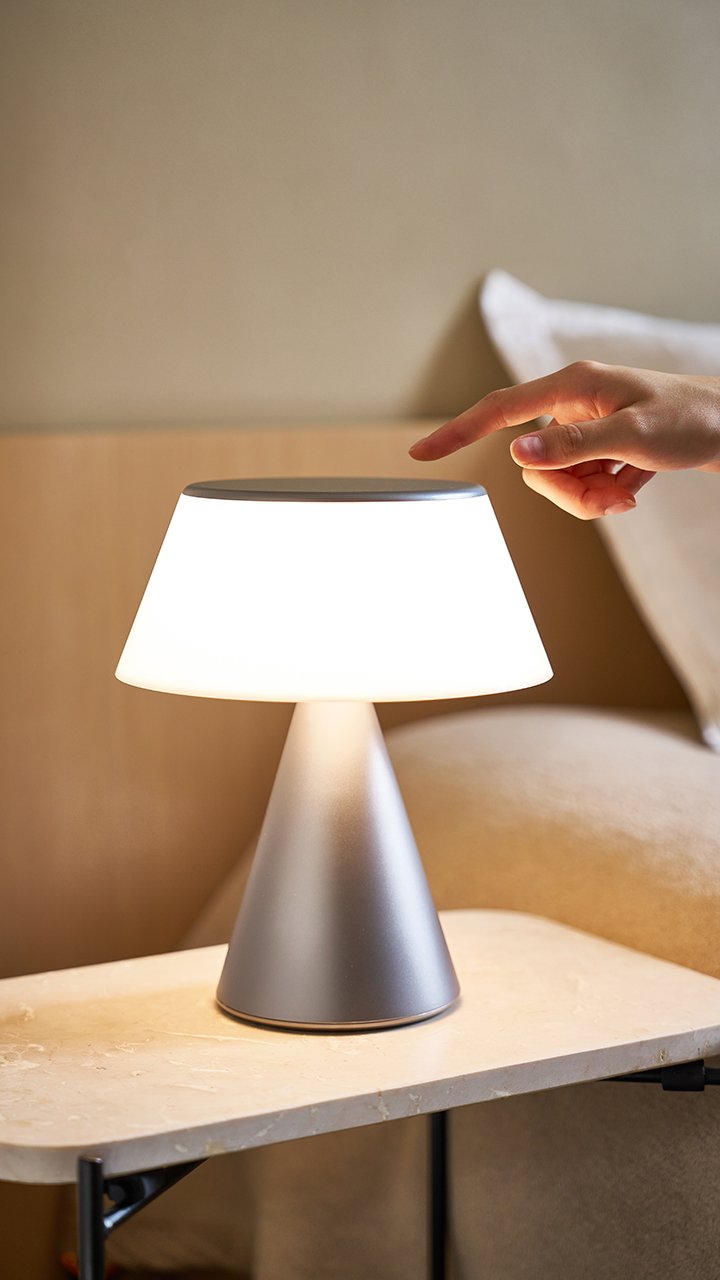 Lexon-Luma Xl Led Lamba Metalik Gri-Led Lamba-15-Milagron.com