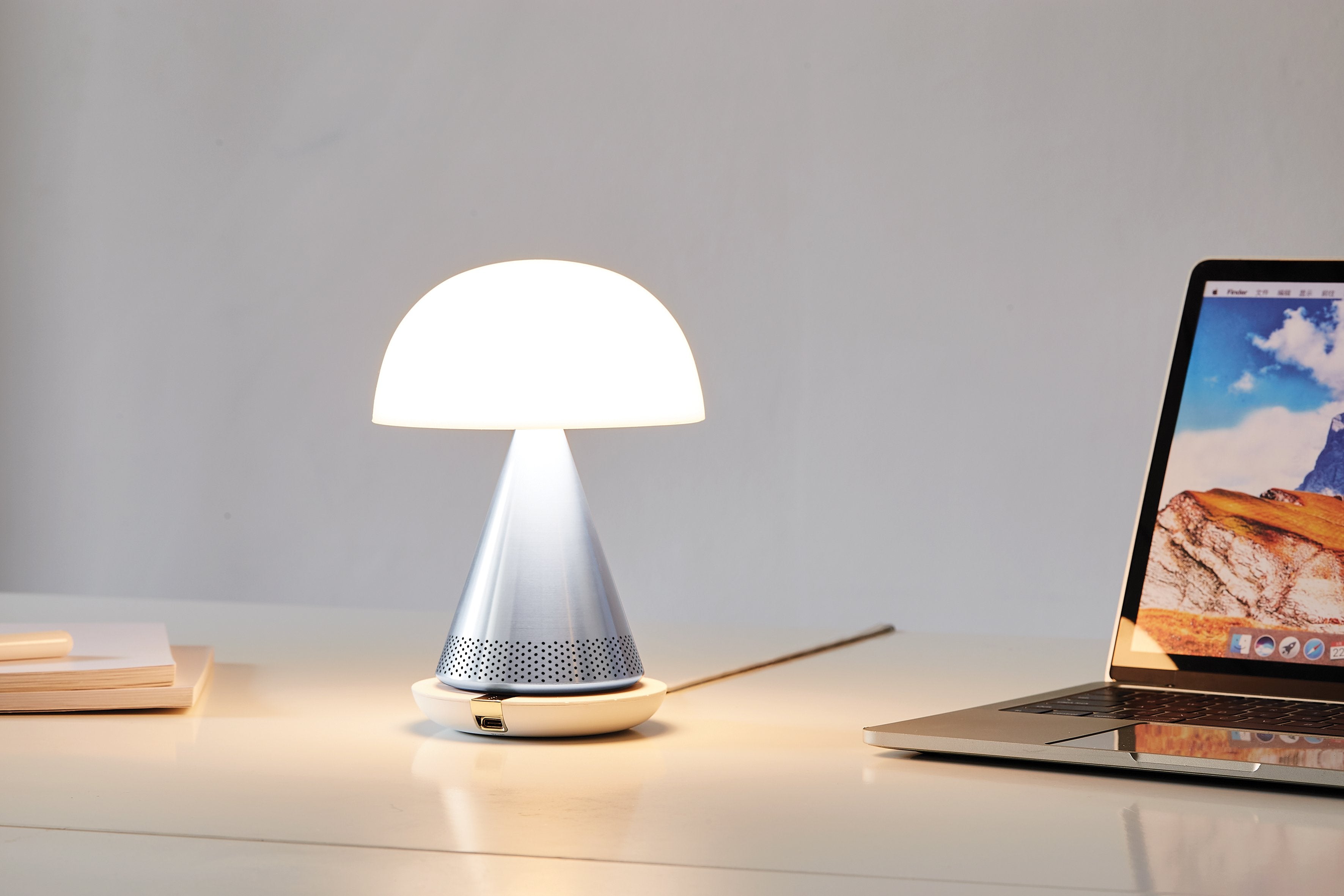 Lexon-Mina L Led Lamba Ve Bluetooth Hoparlör Alüminyum-Aydınlatmalar-7-Milagron.com