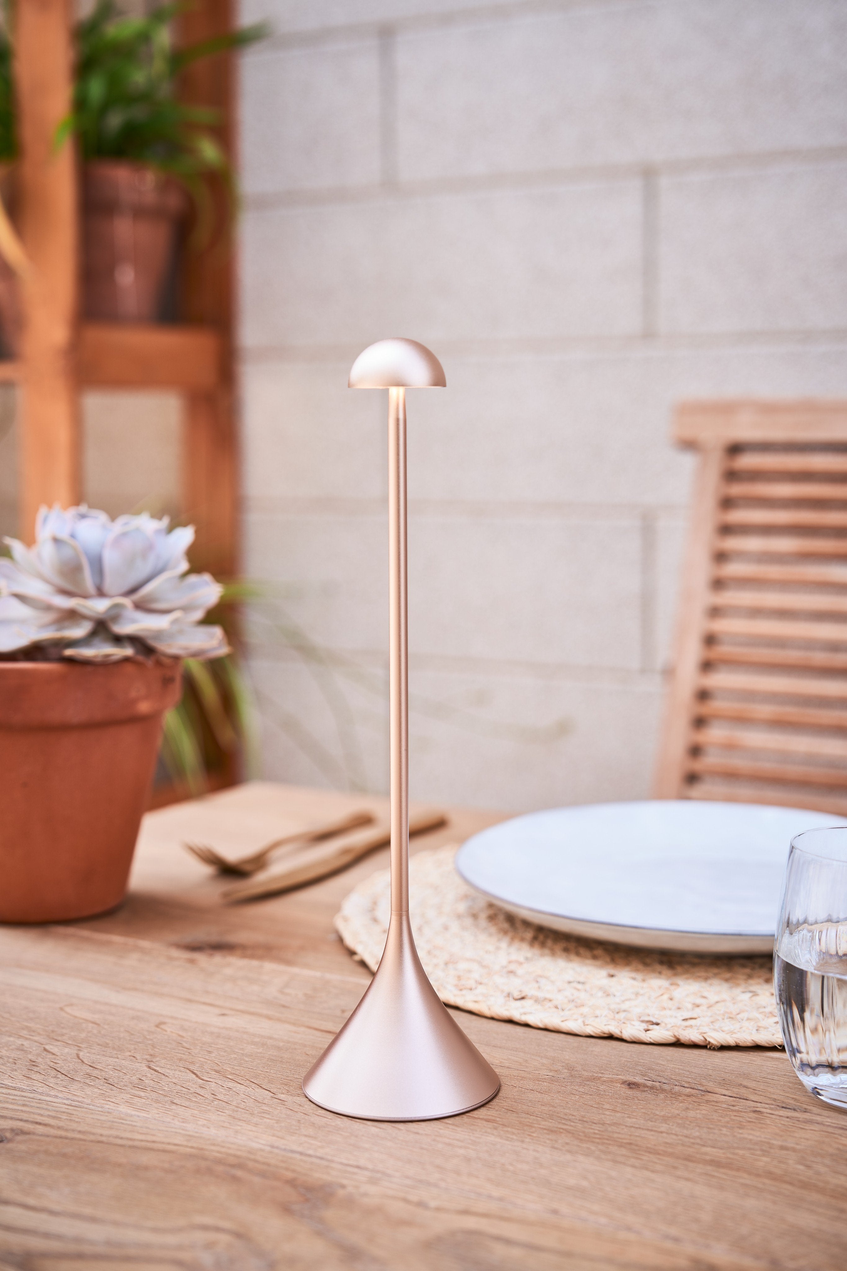 Lexon Steli Dome Led Masa Lambası Dore