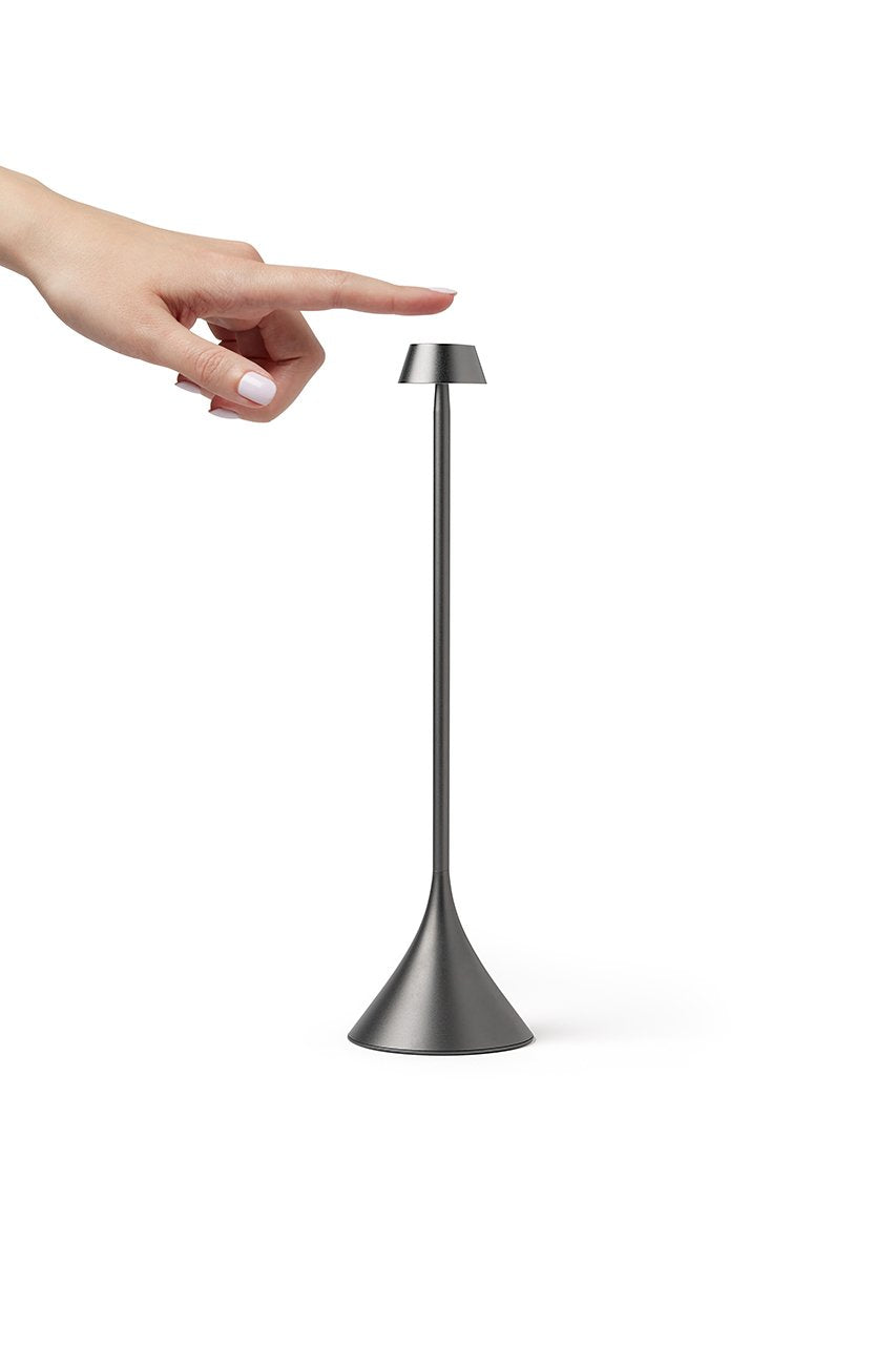 Lexon-Steli Shade Led Masa Lambası Metalik Gri-Masa Lambası-3-Milagron.com