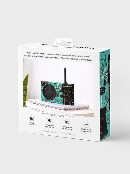 Lexon-Tykho 3 Bluetooth Hoparlör Ve Radyo X Jean Michel Basquiat Pi-Taşınabilir Hoparlör-7-Milagron.com