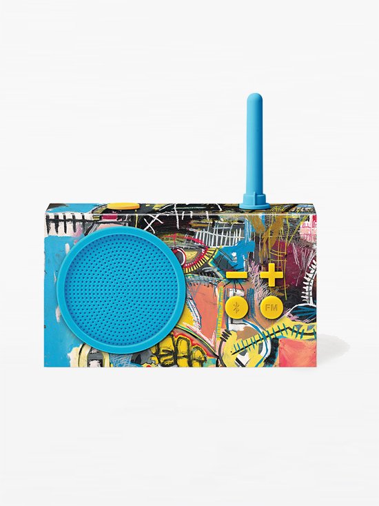 Lexon-Tykho 3 Bluetooth Hoparlör Ve Radyo X Jean Michel Basquiat Skull-Taşınabilir Hoparlör-1-Milagron.com