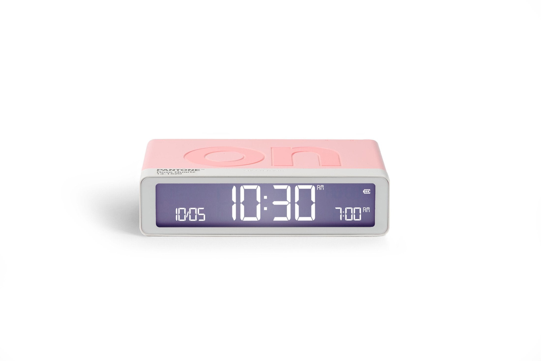 Lexon-X Pantone Flip Klasik şarj Edilebilir Alarm Saat Pembe-Alarm Saatler-1-Milagron.com