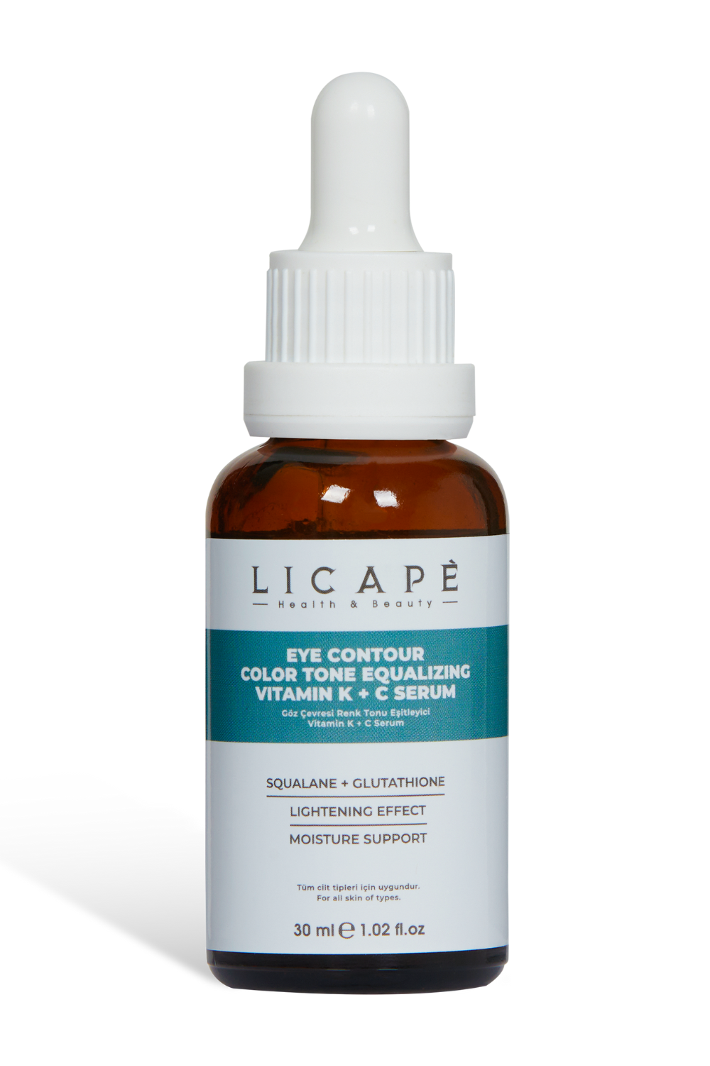 Licape-Göz Çevresi Renk Tonu Eşitleyici Vitamin K + C Serum 30ml-Göz Kremi-1-Milagron.com