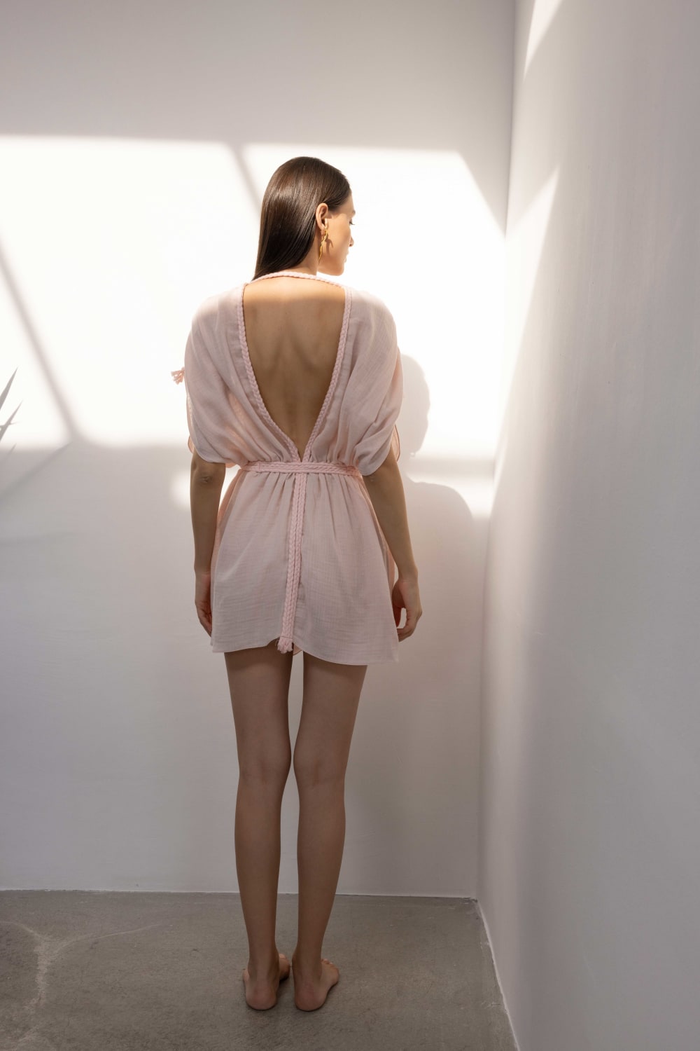 Licia İstanbul-SORUNLU - Eliana Mini Boy Kısa Elbise-Kimono-3-Milagron.com