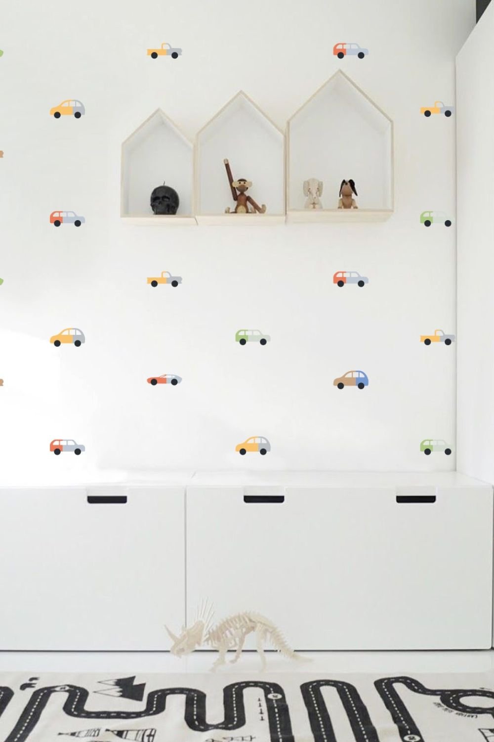 Lil'Gaea-Çok Renkli Arabalar Duvar Etiketi-Duvar Dekorları-4-Milagron.com