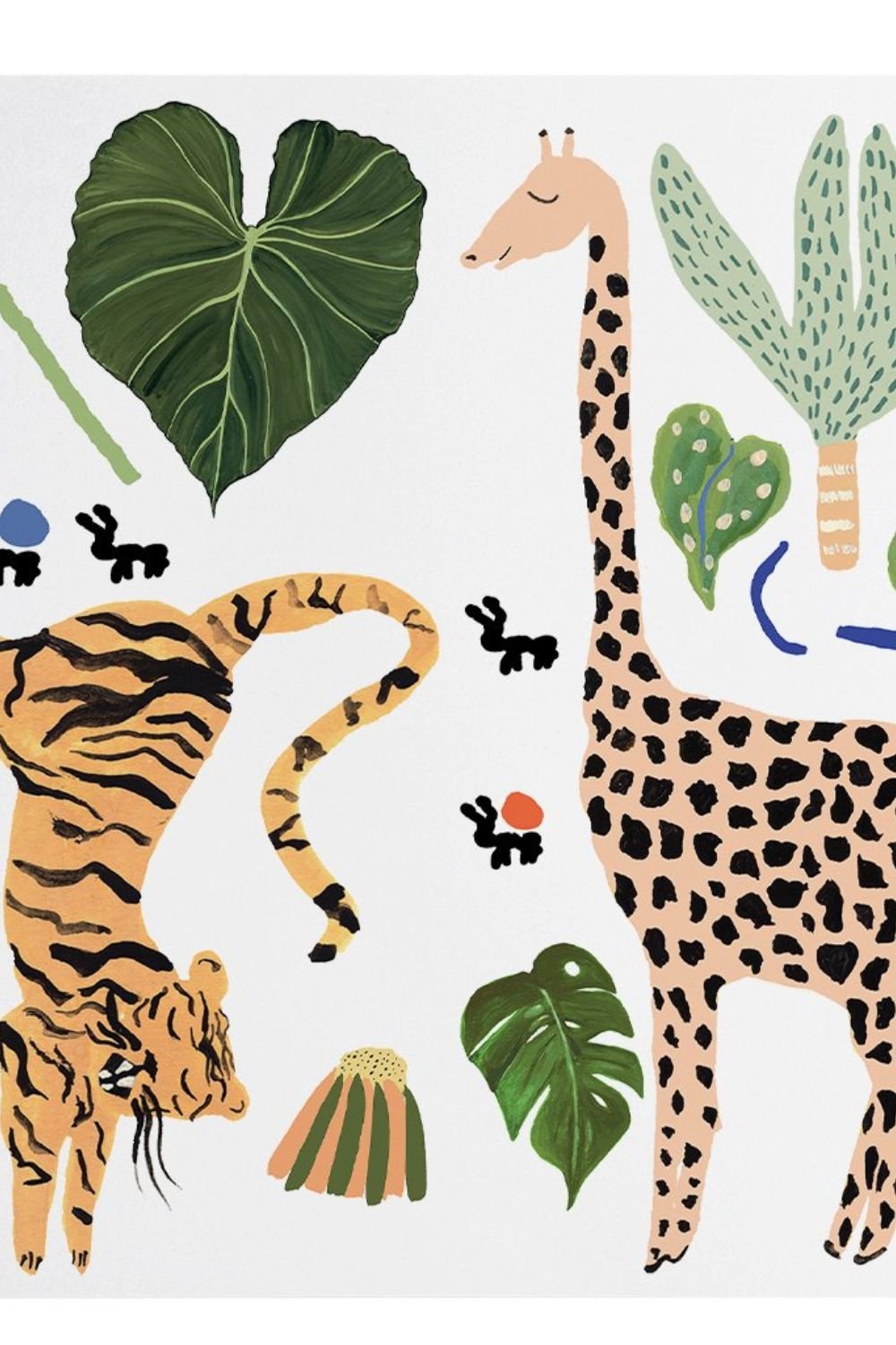 Lil'Gaea-Kaplan & Zurafa Xl Duvar Etiketi-Duvar Dekorları-1-Milagron.com