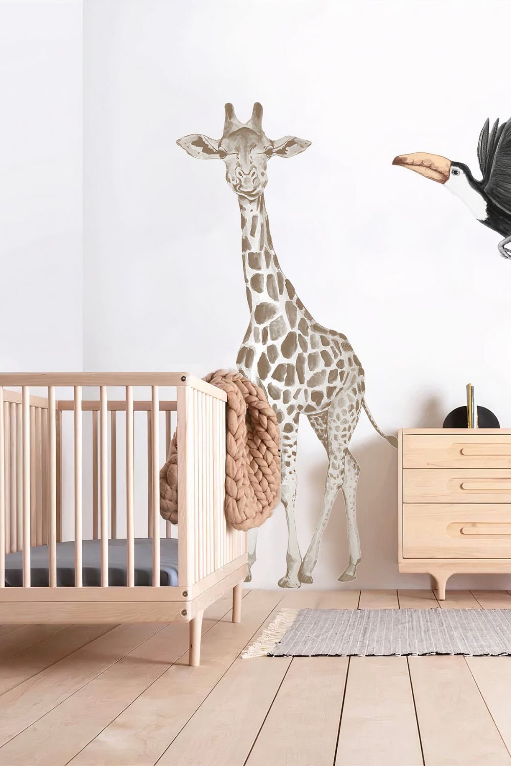 Lil'Gaea-Monochrome Zürafa Xxl Colorful Duvar Etiketi-Duvar Dekorları-3-Milagron.com