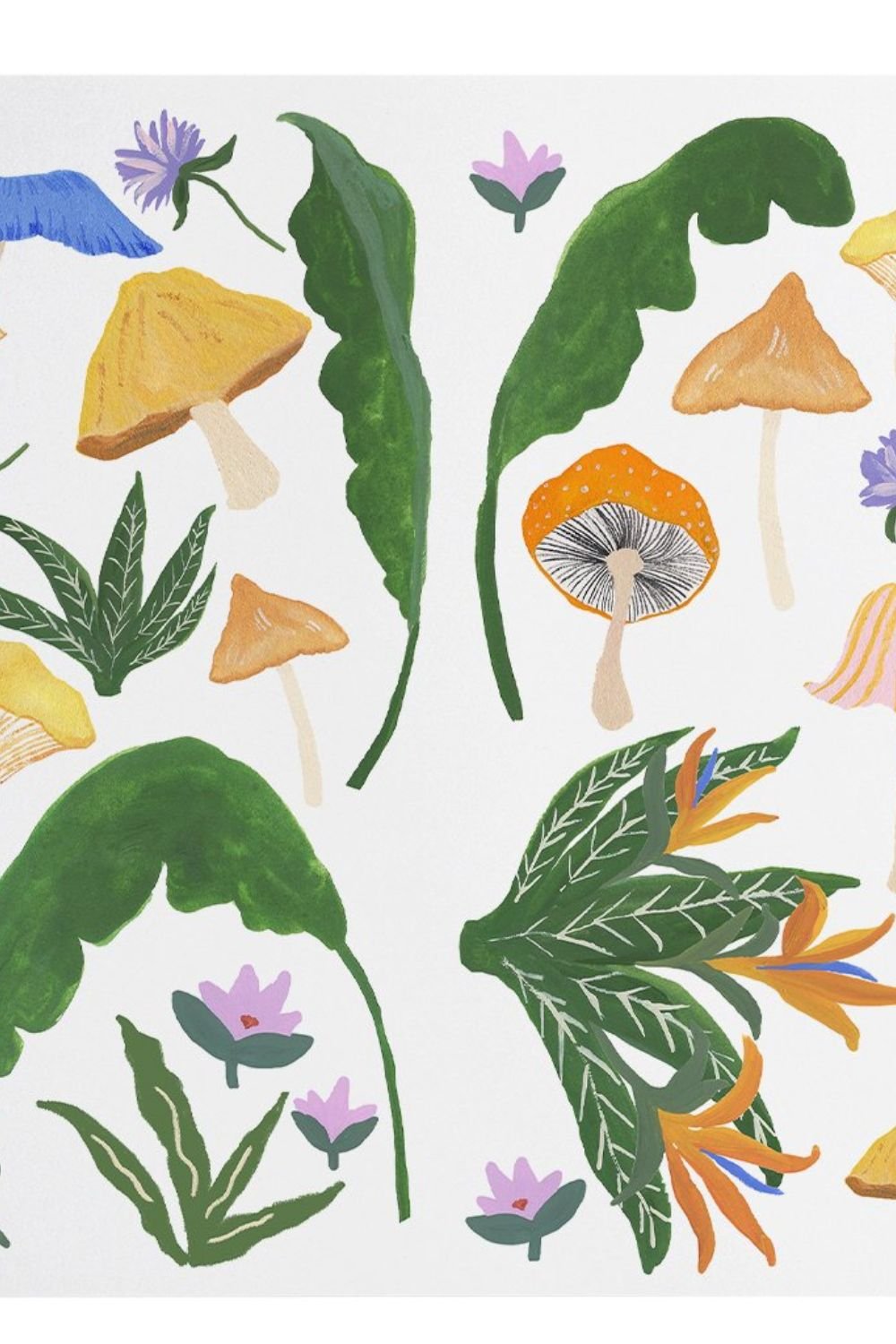 Lil'Gaea-Orman Perileri Mantar Xl Duvar Etiketi-Duvar Dekorları-1-Milagron.com