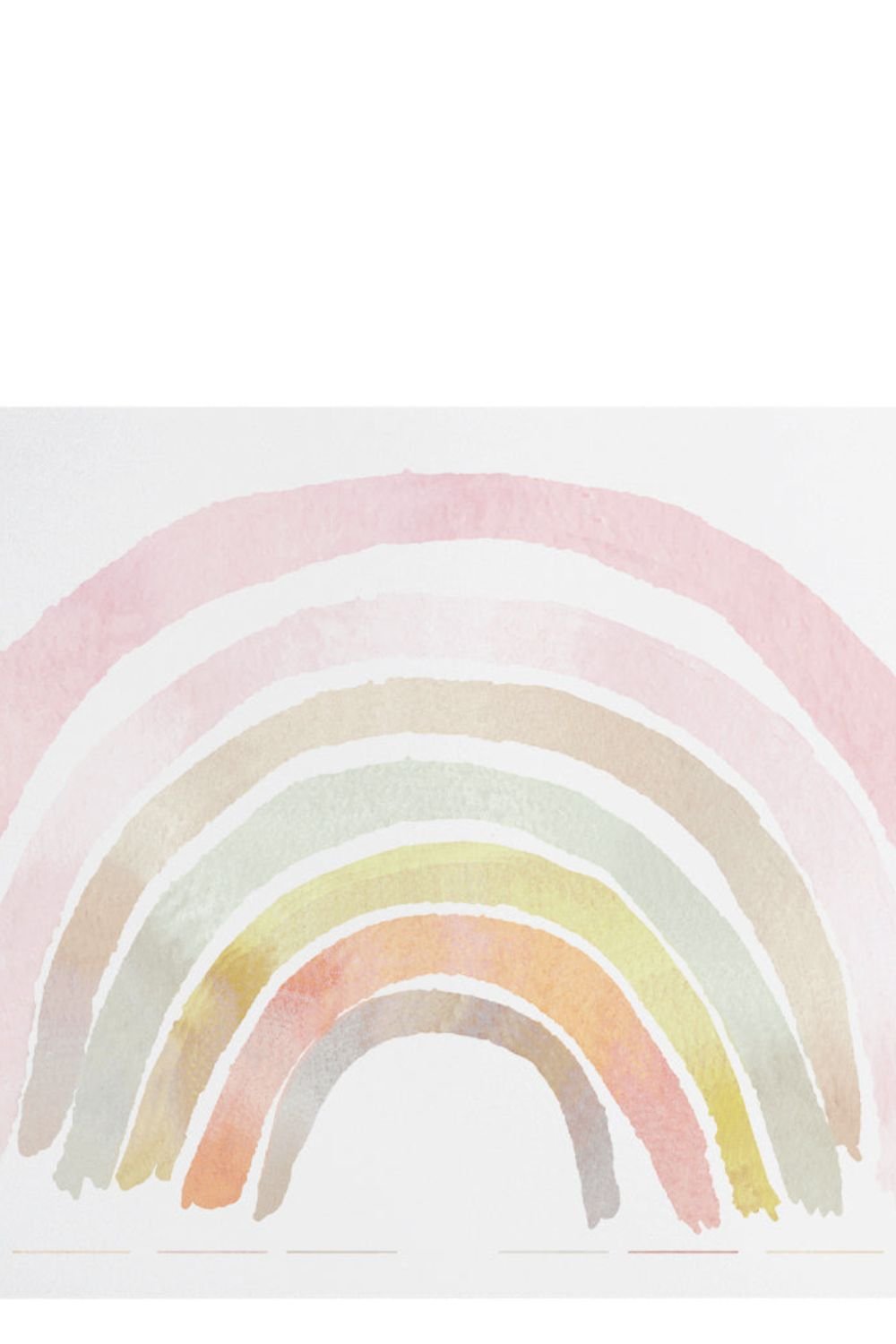 Lil'Gaea-Pembe Gökkuşağı Sulu Boya 150x100cm Duvar Etiketi-Duvar Dekorları-1-Milagron.com