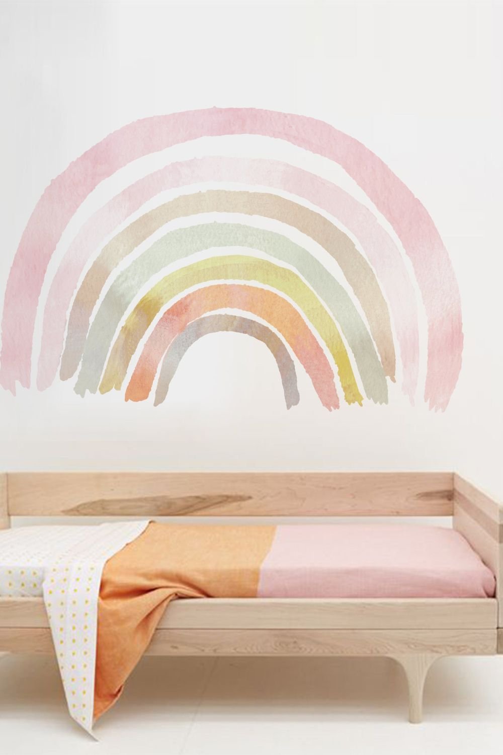 Lil'Gaea-Pembe Gökkuşağı Sulu Boya 150x100cm Duvar Etiketi-Duvar Dekorları-2-Milagron.com