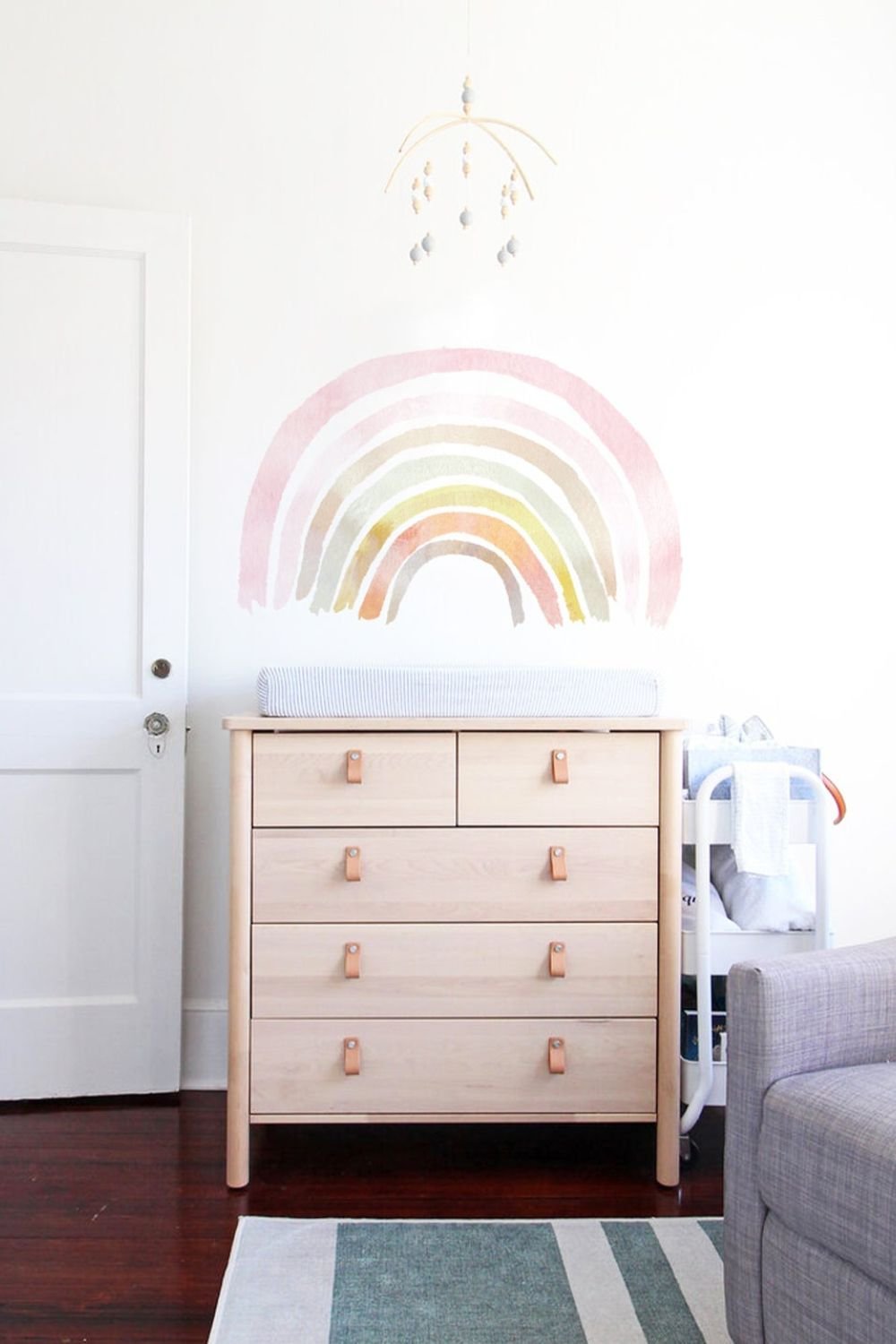 Lil'Gaea-Pembe Sulu Boya Gökkuşağı Duvar Etiketi-Duvar Dekorları-3-Milagron.com