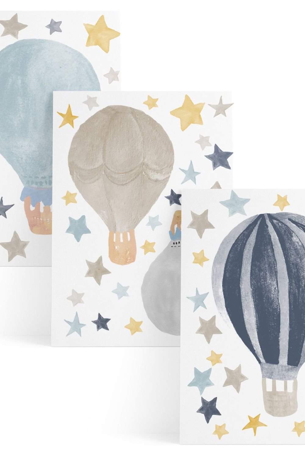 Lil'Gaea-Suluboya Balon & Yıldız Duvar Etiketi-Duvar Dekorları-1-Milagron.com