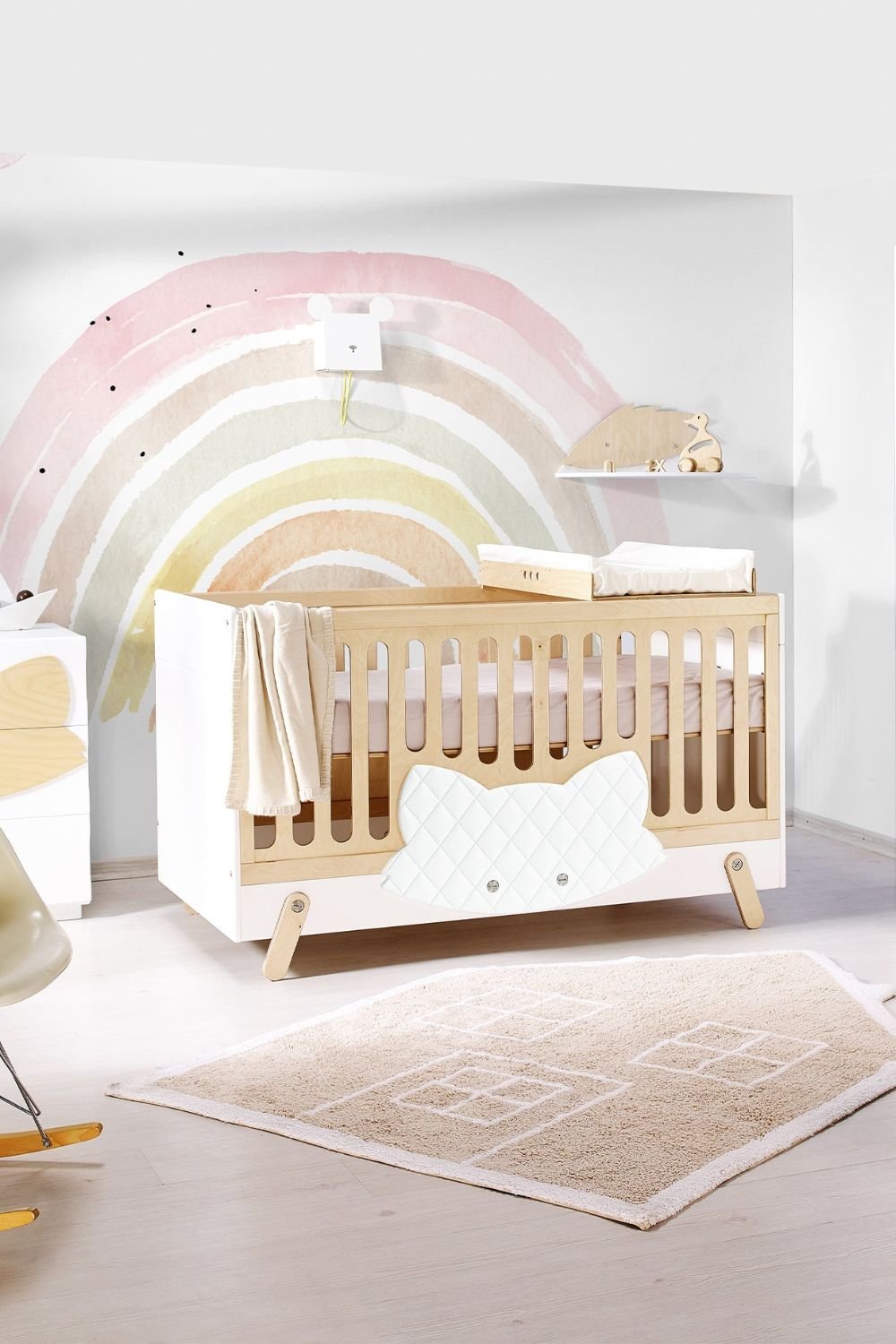 Lil'Gaea-Suluboya Pembe Gökkuşağı Duvar Panosu Gae990-Duvar Dekorları-1-Milagron.com