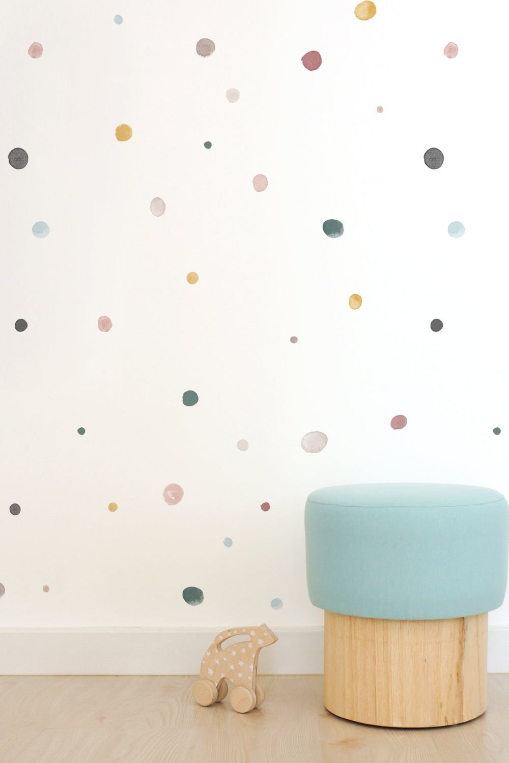 Lil'Gaea-Suluboya Renkli Puantiye Duvar Etiketi-Duvar Dekorları-2-Milagron.com