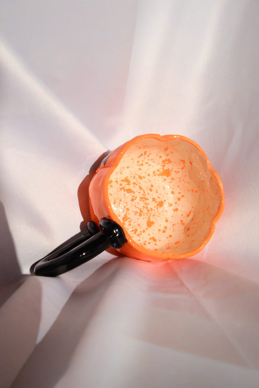 Lily & Loly Ceramics-Halloween Serisi “ Pumpkin“ Kupa- Turuncu Balkabaklı Kupa- El Yapımı Seramik Mug 200 Ml-Bardak-3-Milagron.com