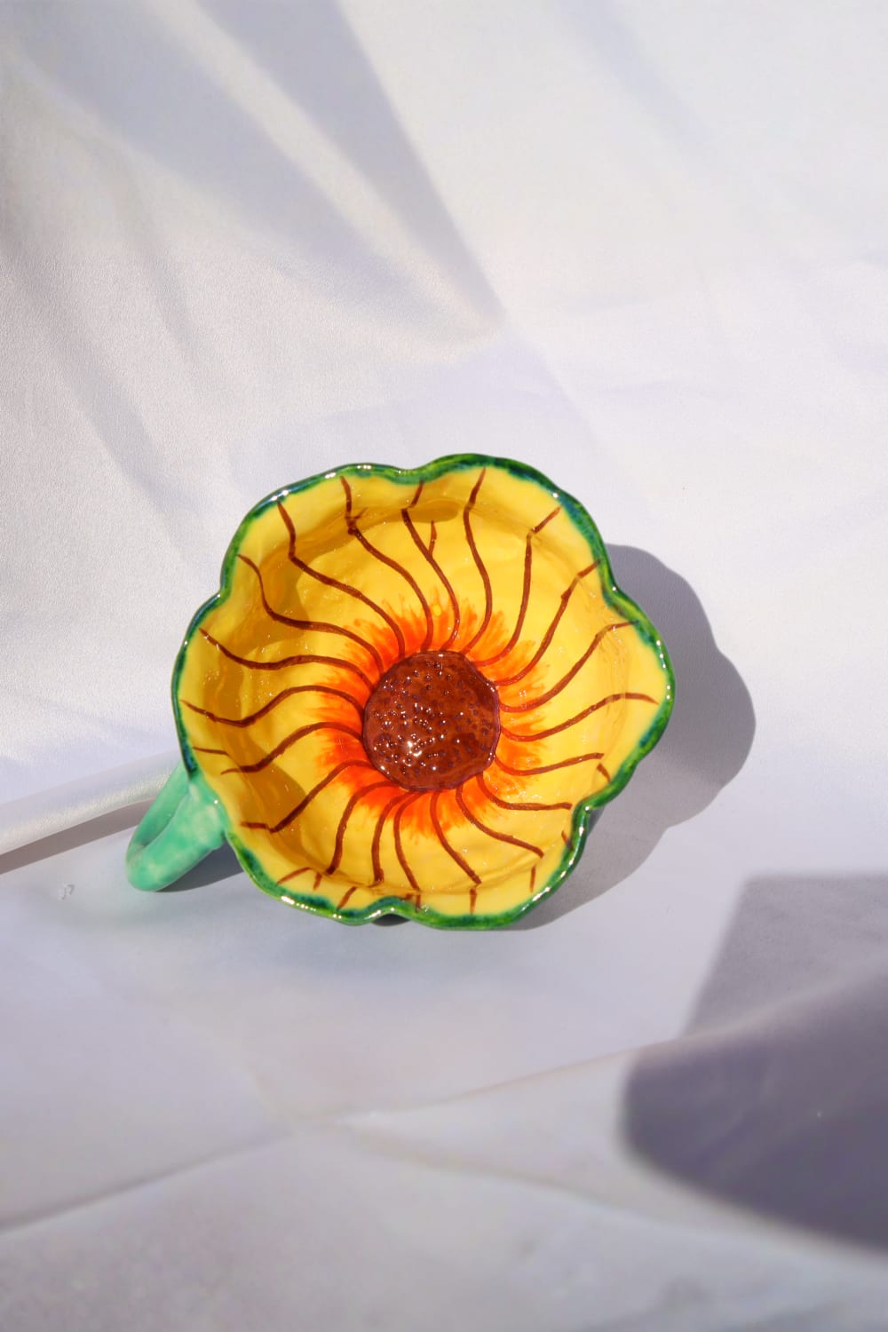 Lily & Loly Ceramics-Lily Serisi "flower" Kupa, Yeşi̇l Çiçek Kupa - El Yapımı Seramik Mug 120ml-Bardak-2-Milagron.com