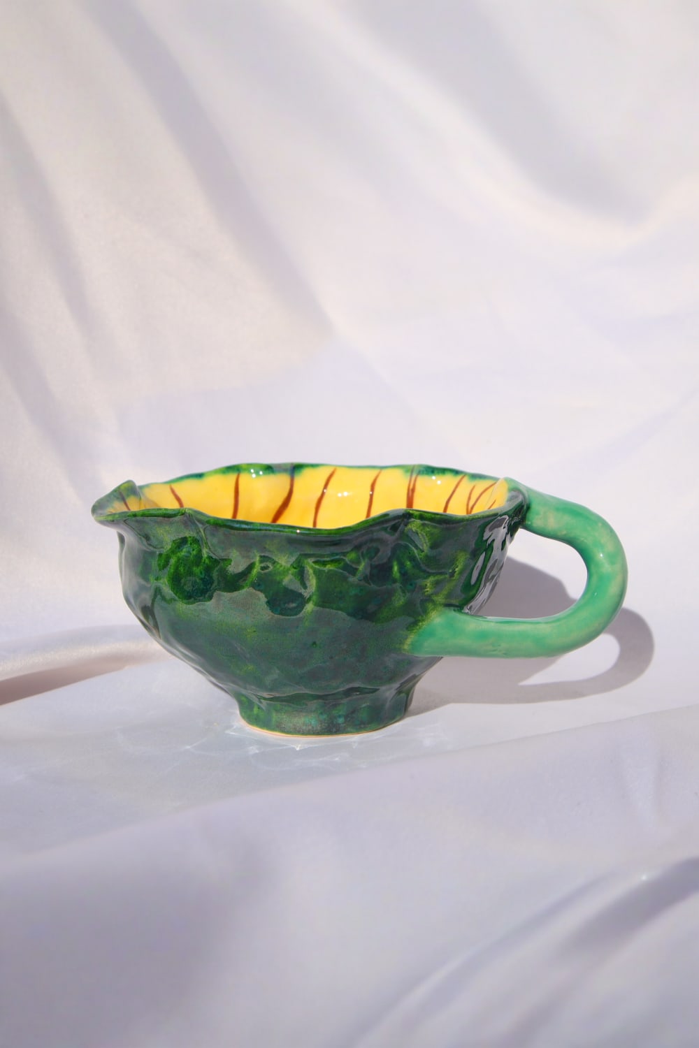 Lily & Loly Ceramics-Lily Serisi "flower" Kupa, Yeşi̇l Çiçek Kupa - El Yapımı Seramik Mug 120ml-Bardak-6-Milagron.com