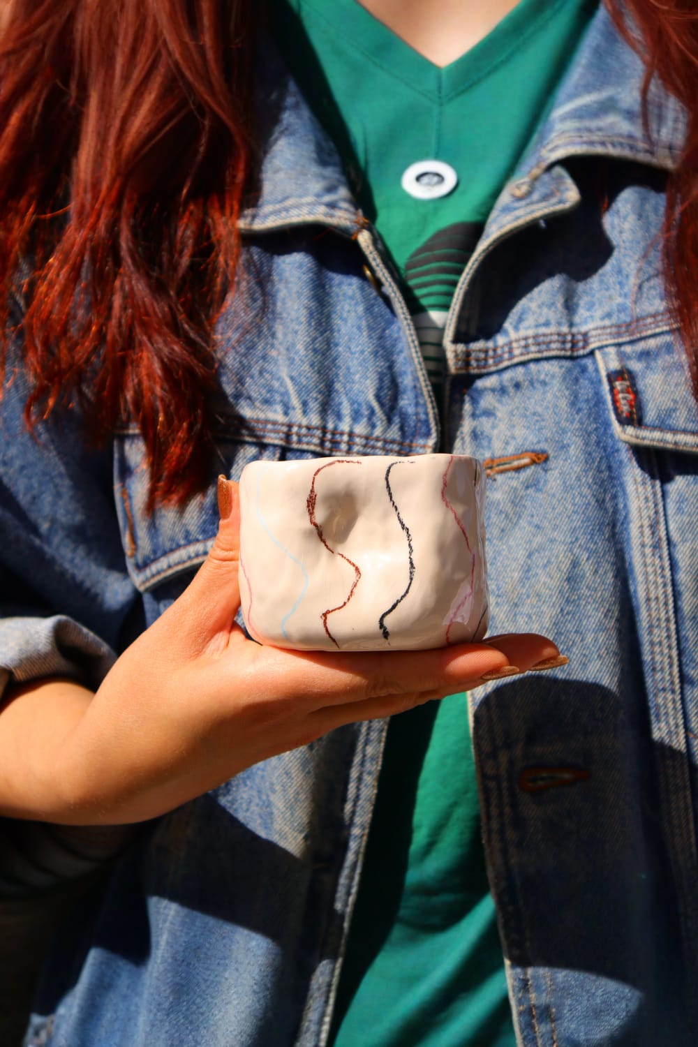 Lily & Loly Ceramics-Minimalist Çizgili Kulpsuz Sade El Yapımı Seramik Kupa - 200 Ml Özel Tasarım-Bardak-5-Milagron.com