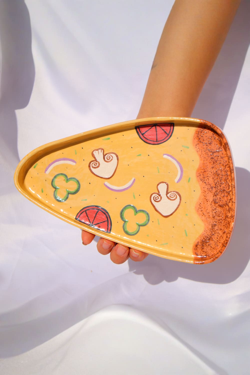 Lily & Loly Ceramics-Pizza Şeklinde Pizza Çizimli 2'li Set El Yapımı Seramik Tabaklar- 2 Adet Boyut Tabaklar-Tabak & Kase-5-Milagron.com